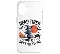 Squelette de sorcière Dead Tired But Still Flying Coque pour iPhone 16