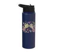 Squelette de sorcière Pinky Promise Halloween Stainless Steel Insulated Water Bottle
