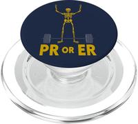 Squelette de soulevé de Terre drôle Humour Sombre PR ou ER haltérophilie PopSockets PopGrip pour MagSafe