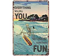 Squelette de surf amusant de 1000 pièces en bois pour adultes, famille, personnes âgées, tout va vous tuer, alors choisissez quelque chose de amusant jeu de surf pour décorations artistiques