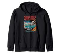 Squelette de voiture classique drôle Día de los Muertos Sweat à Capuche