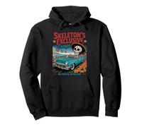 Squelette de voiture classique drôle Día de los Muertos Sweat à Capuche