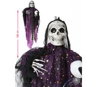 Squelette De Voyante Lumineux Et Sonore 180 Cm Violet