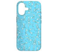 Squelette de Yoga méditant Yogi Zen Poses Bleu Coque pour iPhone 17