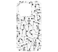 Squelette de Yoga méditant Yogi Zen Poses Halloween Motif Coque pour iPhone 15 Pro