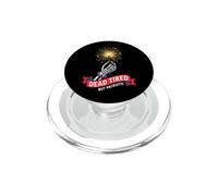 Squelette Dead Tired But Patriotic Funny 4th Spooky PopSockets PopGrip pour MagSafe