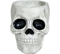 Squelette Déco Crâne Bol Halloween Design Accessoires d'épouvante Look Tête de mort Centre de Fête Cool En Décoration Extravagante Pour l'Effrayant, Couleur : Blanc