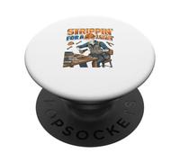 Squelette d'électricien drôle Qui se déshabille pour Vivre PopSockets PopGrip Adhésif