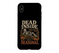 Squelette d'halloween Dead Inside But saisonnier drôle Halloween Coque pour iPhone XS Max