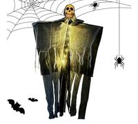 Squelette d'Halloween fantôme volant - Accessoire hanté lumineux | Squelette effrayant flottant pour fête, jardin, cour, salle de classe, carnaval, bal masqué, cour, décoration murale extérieure