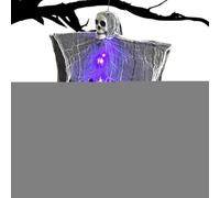 Squelette d'Halloween - Fantôme volant maison hantée | Décoration squelette crâne avec feu de brouillard | Accessoire d'Halloween flottant pour cour, jardin, bal masqué, carnaval, salles de classe