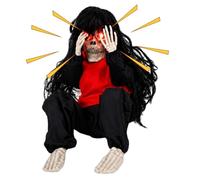 Squelette d'halloween Halloween Cheveux Longs Pleurant avec des Yeux