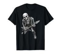 Squelette d'halloween Jouant de la Guitare électrique Musique Guitariste T-Shirt