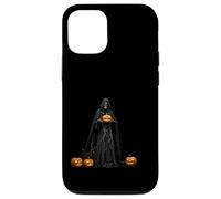 Squelette d'halloween Portant Une Cape à Capuche Noire découpée Coque pour iPhone 12/12 Pro