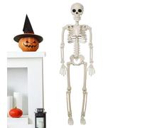 Squelette d'Halloween - Squelette grandeur nature | Modèle de squelette | Corps entier humain debout humain avec articulation mobile | Accessoires de décoration réalistes pour personnes effrayantes
