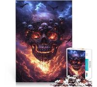 Squelette d'horreur Puzzles pour Adultes 1000 pièces Jouets addictifs pour Le défi de l'intelligence cérébrale Décoration Parfaite 38x26cm