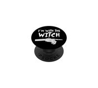 Squelette Doigt Pointant Correspondance I'm with The Witch PopSockets PopGrip Adhésif