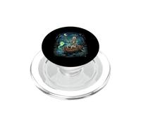 Squelette drôle de pêche fantôme Marais Bateau Halloween pêcheur PopSockets PopGrip pour MagSafe