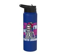 Squelette drôle m'a demandé Ok, j'ai commencé à rire Stainless Steel Insulated Water Bottle