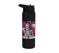 Squelette drôle m'a demandé Ok, j'ai commencé à rire Stainless Steel Insulated Water Bottle