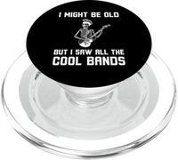 Squelette drôle Might Be Old But I Saw All The Cool Bands PopSockets PopGrip pour MagSafe