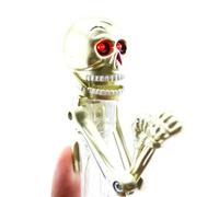 Squelette drôle-pin-halloween-skelett-stift, abbaye d'Halloween squelette de boxe drôle avec lumière LED | Stylo à billes, décoration saisonnière, école et briefing des élèves pour les salles de class