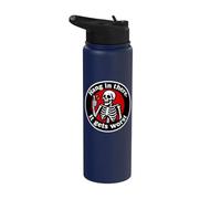 Squelette drôle pouces up Hang in There It Gets Worse Stainless Steel Insulated Water Bottle