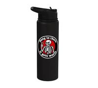 Squelette drôle pouces up Hang in There It Gets Worse Stainless Steel Insulated Water Bottle
