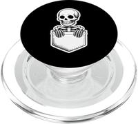 Squelette Effrayant dans la Poche Motif Amusant Amoureux des os PopSockets PopGrip pour MagSafe