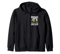 Squelette effrayant Halloween Boisson ou Die Sweat à Capuche