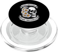 Squelette émotionnel sans émotion, fleur, dicton plein d'esprit PopSockets PopGrip pour MagSafe
