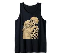 Squelette étreignant Golden Doodle Halloween Dog Lover Mom Dad Débardeur