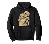 Squelette étreignant Golden Doodle Halloween Dog Lover Mom Dad Sweat à Capuche
