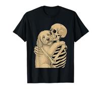 Squelette étreignant Golden Doodle Halloween Dog Lover Mom Dad T-Shirt