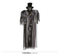 Squelette Fantôme Décor Halloween Personnage d'horreur Cauchemar Figure décorative Suspendue Scénario effrayant Marié, Couleur : Noir