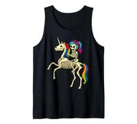 Squelette Fille équitation Licorne Squelette Halloween Débardeur