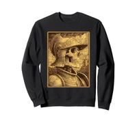 Squelette Gothique Chevalier médiéval surréaliste créature Fantaisie Sweatshirt