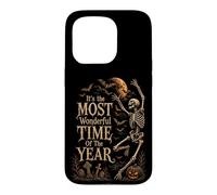 Squelette Gothique rétro Dansant Halloween Moon Art Coque pour iPhone 15 Pro