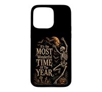 Squelette Gothique rétro Dansant Halloween Moon Art Coque pour iPhone 15 Pro Max