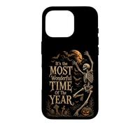 Squelette Gothique rétro Dansant Halloween Moon Art Coque pour iPhone 16 Pro