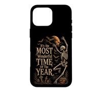 Squelette Gothique rétro Dansant Halloween Moon Art Coque pour iPhone 16 Pro Max