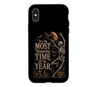 Squelette Gothique rétro Dansant Halloween Moon Art Coque pour iPhone X/XS