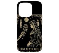 Squelette Gothique Romance Occulte Lune Sombre Vintage Coque pour iPhone 14 Pro