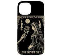 Squelette Gothique Romance Occulte Lune Sombre Vintage Coque pour iPhone 15