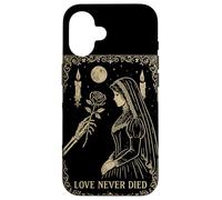 Squelette Gothique Romance Occulte Lune Sombre Vintage Coque pour iPhone 16