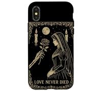 Squelette Gothique Romance Occulte Lune Sombre Vintage Coque pour iPhone X/XS