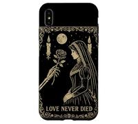 Squelette Gothique Romance Occulte Lune Sombre Vintage Coque pour iPhone XS Max