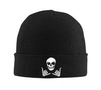 Squelette Gothique Rue tricoté Chapeau pour Les Femmes Hommes Bonnet d’Hiver Chapeaux Acrylique Halloween Casquette décontractée