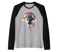 Squelette Grande Faucheuse chevauchant Licorne Halloween Manche Raglan