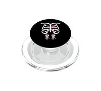 Squelette Grossesse Annonce Jumeaux X-Ray Enceinte Halloween PopSockets PopGrip pour MagSafe